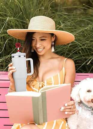 3Pc Straw Cover for Stanley Cup, Silicone Straw Topper for Stanley Cup 30&40oz with Tumblers, 10mm 0.4in Lid Accessories (Reusable)