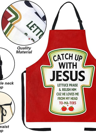 Funny Men Cooking Grilling Aprons Belly BBQ Funny Gag Gifts for Christmas, White Elephant Gift Exchange (Tomato, One Size)
