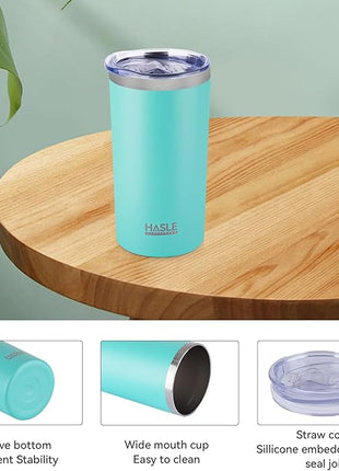 HASLE OUTFITTERS 12 oz Skinny Tumbler, Stainless Steel Insulated Slim Tumbler with Lid, Reusable Double Wall Travel Coffee Mug, Durable Powder Coated Travel Water Cup(Mint Green,1)