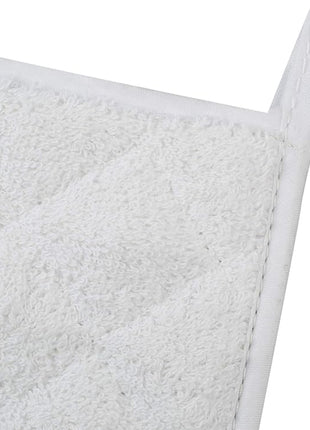 100% Cotton Kitchen Everyday Basic Terry Pot Holder Heat Resistant Coaster Potholder for Cooking and Baking Set of 5 White