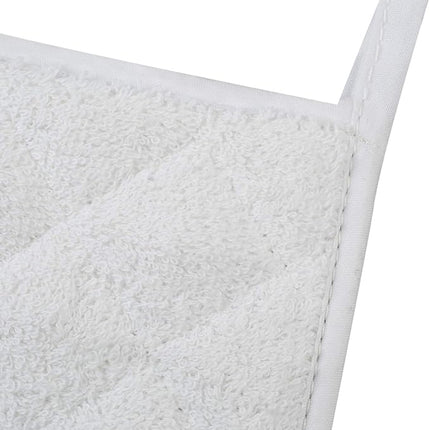 100% Cotton Kitchen Everyday Basic Terry Pot Holder Heat Resistant Coaster Potholder for Cooking and Baking Set of 5 White