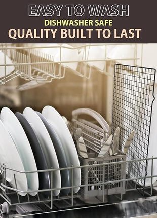 BRIOUT Cooling Rack for Baking, 16x10 Inches Baking Rack, Thick Wire Cookie Rack for Cooking, Roasting, Grilling, Drying, Oven Safe, Fits Half Sheet Pan, Black