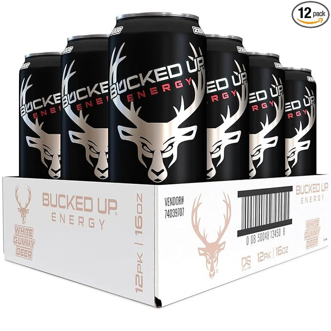 Energy Drink 300mg (White Gummy Deer) (12 CT) Bucked Up