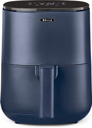 BELLA 2.9QT Touchscreen Air Fryer, No Pre-Heat Needed, No-Oil Frying, Fast Healthy Evenly Cooked Meal Every Time, Dishwasher Safe Non Stick Pan and Crisping Tray for Easy Clean Up, Matte Blue