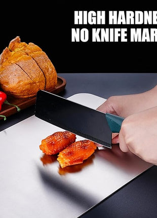 Titanium Cutting Board - 2025 New Upgrade 100% Pure Titanium Cutting Boards for Kitchen Double Sided Non Toxic Titanware Cutting Board,Hygiene Durable Dishwasher Safe Chopping Board (18"L x 12"W)