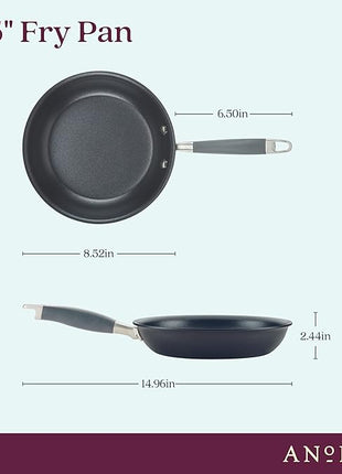 Anolon Advanced Home Hard Anodized Nonstick Frying Pan, 8.5 Inch – Small Non Stick Egg Pan, Durable Nonstick Skillet - Moonstone