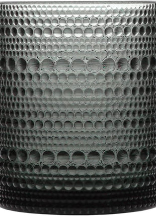 Fortessa Jupiter Beaded Hobnail Glass, 10 Ounce Double Old Fashioned (Set of 6), Storm