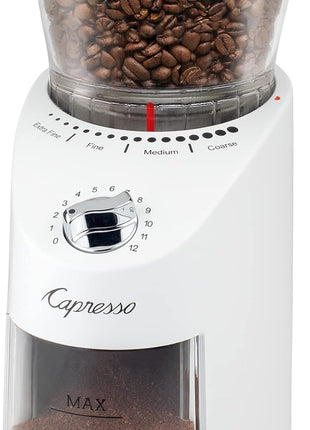 Capresso Infinity Plus Conical Burr Grinder, White