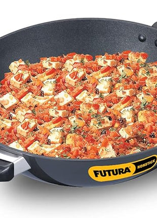 Hawkins Futura 2.5 Litre Deep Fry Pan, Non Stick Kadai, Round Bottom Kadhai, Black (NK25)