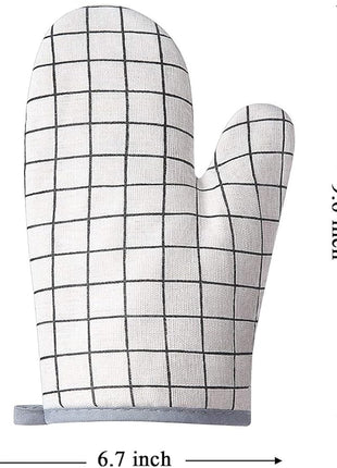 Oven Mitts and Potholders BBQ Gloves-Oven Mitts and Pot Holders with Recycled Infill Silicone Non-Slip Cooking Gloves for Cooking Baking Grilling (4-Piece Set) (White)