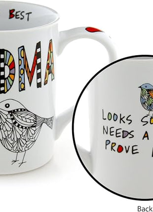 Our Name is Mud “Young Grandma” Cuppa Doodle Porcelain Mug, 16 oz.