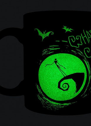 Silver Buffalo Disney Tim Burton's The Nightmare Before Christmas Jack Skellington Face What a Wonderful Nightmare Glow in the Dark Ceramic Mug, 20 Ounces