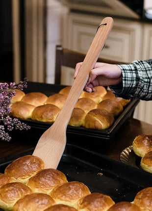 ECOSALL Large Wooden Spoon - 18-inch Heavy Duty Cajun Stir Paddle for Cooking in Big Pots & Wall Décor - Big Spoon For Brewing, Grill, Mixing, Stirring - Solid Natural Hard Wood Long Spatula.