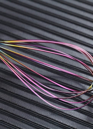 Berglander Colorful Whisks Set - Stainless Steel 8" Gold, 10" Rose Gold, 12" Rainbow Wire Whisks for Cooking
