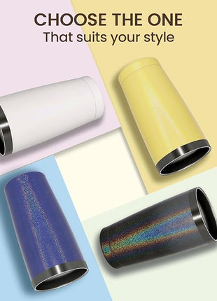 MEWAY 20oz Tumbler 12 Pack Double Wall Vacuum Insulated Travel Glitter Mug Bulk, Stainless Steel Tumblers with Lid and Straw, Powder Coated Coffee Cups for Woman(Rainbow Navy,Set of 12)