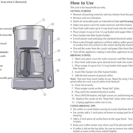 BLACK+DECKER 5-Cup Coffeemaker, Black, DCM600B