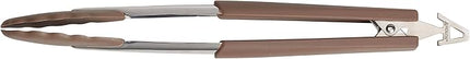 Anolon SureGrip Dishwasher Safe Nonstick Locking Cooking Tongs Set/Salad Serving Tools, 9 Inch and 12 Inch, Bronze Brown