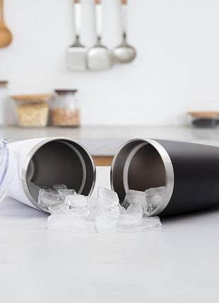 HASLE OUTFITTERS 20oz Stainless Steel Tumblers Bulk, Insulated Travel Cup with Lid, Double Wall Vacuum Coffee Mug for Cold & Hot Drinks 4 Pack, Light Purple