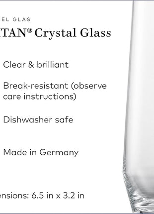 ZWIESEL GLAS Pure Longdrink Glass (Set of 6), Bar Glasses for Long Drinks, Dishwasher-Safe Tritan Crystal Glasses, Made in Germany (18 Ounce)