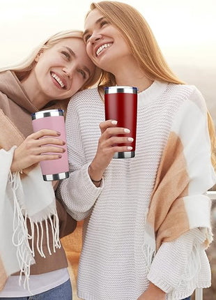 20oz Tumbler Stainless Steel Vacuum Insulated Mug with Lid, Double Wall Travel Mug, Durable Powder Coated Coffee Cup, Suitable for Ice Drinks and Hot Beverage (New Mix 12 pack)