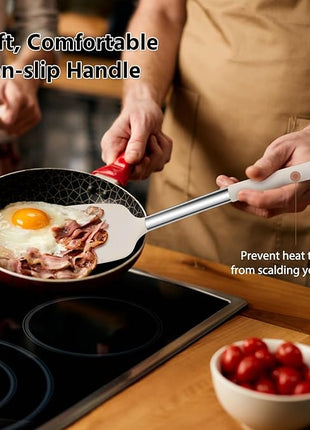 E-far Silicone Spatula Set of 2, Solid & Slotted Turner for Nonstick Cookware, Heat Resistant Rubber Kitchen Cooking Utensils for Flipping Fish Pancake Egg - Khaki