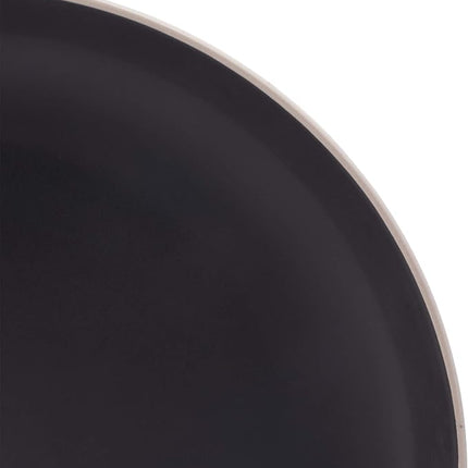 Gibson Home Rockaway 12-Piece Stoneware Dinnerware Set, Service for 4 – Modern Round Plates and Bowls, Dishwasher & Microwave Safe, Black