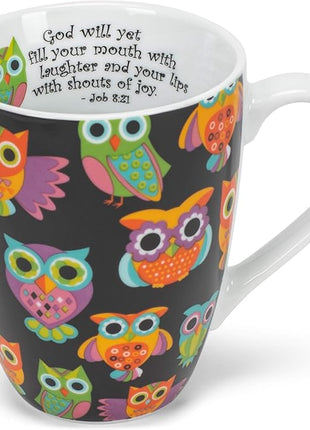 Divinity Boutique 20607 Boxed Mugs, Owl Pattern, 12 ounce