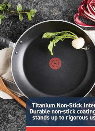 T-fal Experience Non Stick Fry Pan Set 3 Piece, 8, 10.25, 12 Inch Induction Oven Broiler Safe 400F, Cookware, Kitchen Cooking Set, Pots and Pans, Skillets, Frying Pans, Dining, Dishwasher Safe, Black