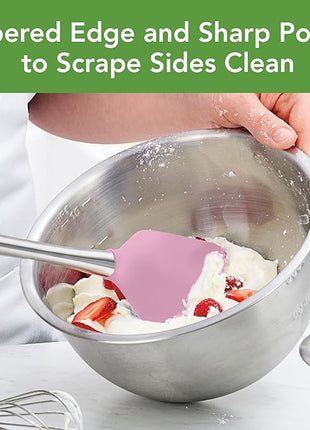 Tovolo Flex-Core Stainless Steel Handled Spatula, Heat-Resistant & BPA-Free Silicone Turner Head, Safe for Cast Iron & Non-Stick Cookware, Dishwasher-Safe: Home & Kitchen