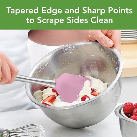 Tovolo Flex-Core Stainless Steel Handled Spatula, Heat-Resistant & BPA-Free Silicone Turner Head, Safe for Cast Iron & Non-Stick Cookware, Dishwasher-Safe: Home & Kitchen