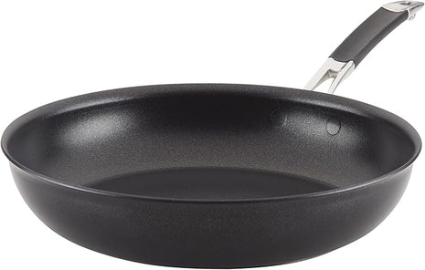 Anolon 87538 Smart Stack Hard Anodized Nonstick Frying Pan / Fry Pan / Hard Anodized Skillet - 12 Inch, Black