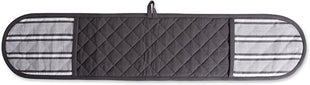 DII Double Strip Chef Kitchen Cooking & Baking Collection, Double Oven Mitt, 35x7.5, Mineral Gray