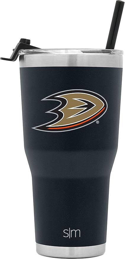 Simple Modern Officially Licensed NHL Anaheim Ducks 30oz Cruiser Tumbler Insulated Travel Mug Cup with Flip Lid and Straw