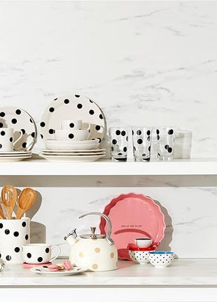 kate spade new york Deco Dot 12-Piece Dinnerware Set, White