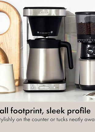 OXO Brew 8-Cup Coffee Maker - Single-Serve & Carafe, Thermal Stainless Steel, SCA Certified
