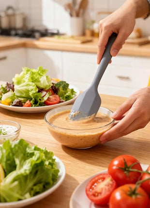 Silicone Spatula Set - Rubber Spatula - 600°F Heat Resistant Baking Spoon & Spatulas(Dark Grey)