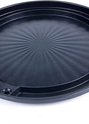 COOKKING - Master Grill Pan, Korean Traditional BBQ Grill Pan - Stovetop Nonstick Indoor/Outdoor Smokeless BBQ Cast Aluminum Grill Pan
