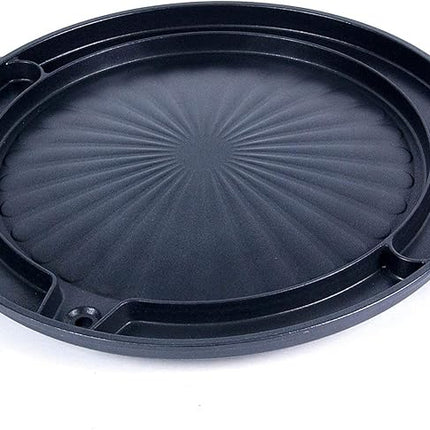 COOKKING - Master Grill Pan, Korean Traditional BBQ Grill Pan - Stovetop Nonstick Indoor/Outdoor Smokeless BBQ Cast Aluminum Grill Pan