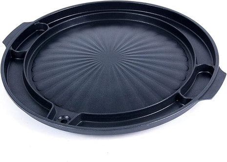 COOKKING - Master Grill Pan, Korean Traditional BBQ Grill Pan - Stovetop Nonstick Indoor/Outdoor Smokeless BBQ Cast Aluminum Grill Pan