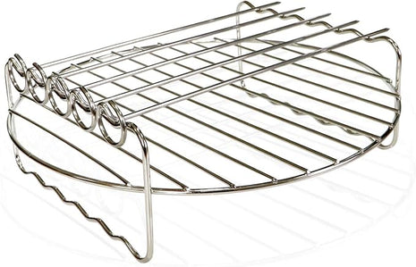 Air fryer Double Layer Round Rack with 5 Skewers Fitting XL Air Fryers（9in,Fit 5.3 QT or Above）