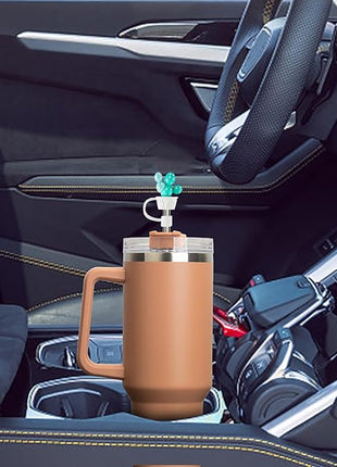 8Pc Straw Cover for Stanley Cup, Silicone Straw Topper for Stanley Cup 30&40oz with Tumblers, 10mm 0.4in Lid Accessories (Reusable)