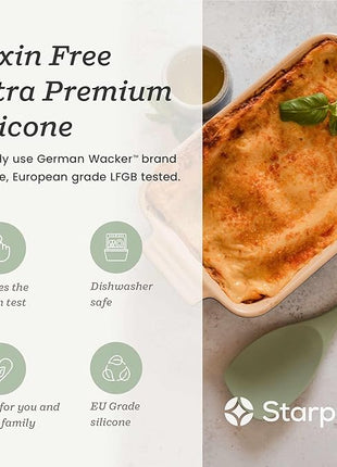 Starpack 'The All Rounder' Premium Silicone Spoonula Spatula - Silicone Spatula Spoons Heat Resistant to 600°F - Best LFGB Spoonulas - Rubber Spoon Spatulas - Kitchen Spoon Spatulas for Cooking