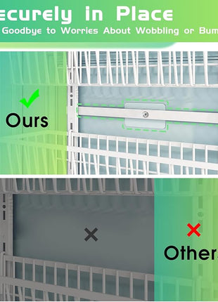 Over The Door Pantry Organizer, Pantry Organization and Storage, 8-Tier Deep Baskets Hanging Heavy-Duty Metal, Wall Spice Rack Seasoning Shelves for Home & Kitchen, Laundry Room Bathroom, White