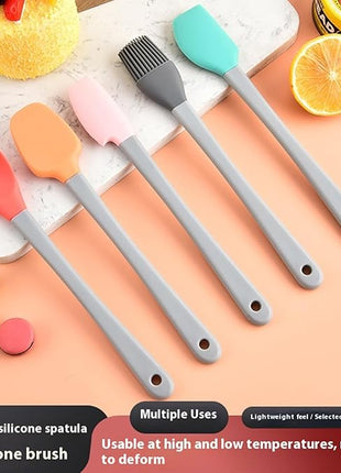 KSENDALO Small Spatulas for Kitchen Use,Silicone Mini Spatula Small Rubber Scraper Heat Resistant Tiny Spatula for Baking Cookie with Plastic Handle, Colorful