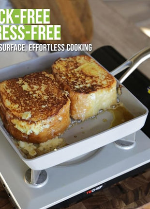 TECHEF - CeraTerra Ceramic Nonstick Tamagoyaki Japanese Omelette Pan/Egg Pan Skillet, (PTFE, PFAS, and PFOA Free), Induction-Ready, Made in Korea