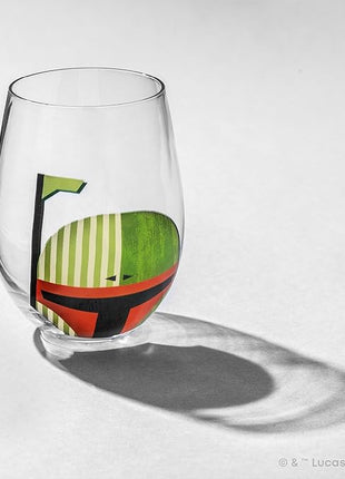 JoyJolt Star Wars™ Helmet Hues Tumblers Stemless Glasses. Set of 4 Large 19oz Glass Drinking Glasses, Wars Kitchen Gifts and, Collectibles for Adults