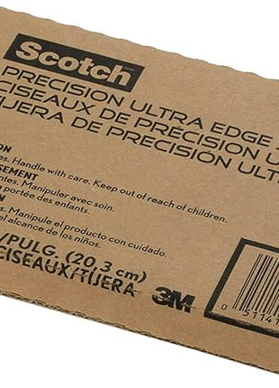 Scotch Brand Precision Ultra Edge Scissors, Left- or Right-Handed, 8 Inch, 3-Pack