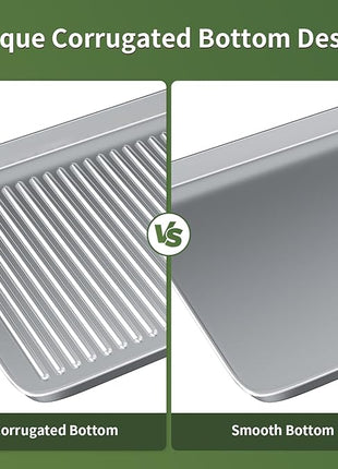 Baking Sheet with Wire Rack Set: 3 Baking Pans + 3 Cooling Racks for Cooking and Baking - Stainless Steel Nonstick Bacon Pans for Oven, Warp Resistant & Heavy Duty & Rust Free