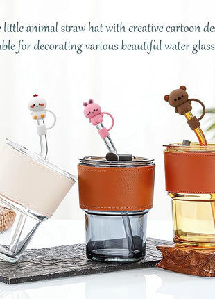 LDKEDKF 11Pcs Straw Cover for Stanley Cup, Silicone Straw Topper for Stanley Cup 30&40oz with Tumblers, 10mm 0.4in Lid Accessories (Reusable)