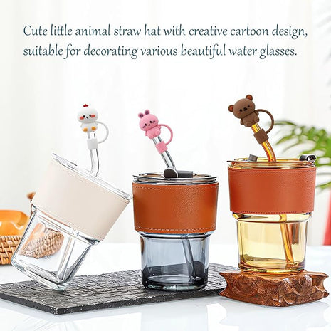 LDKEDKF 11Pcs Straw Cover for Stanley Cup, Silicone Straw Topper for Stanley Cup 30&40oz with Tumblers, 10mm 0.4in Lid Accessories (Reusable)